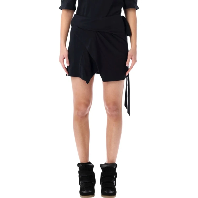 Etoile Isabel Marant Minirok Berenice Jersey Wrap Skirt Black