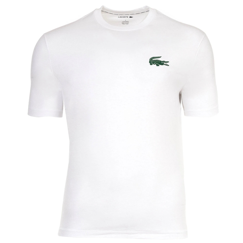 Lacoste Hemd Lacoste LACOSTE Herren T-Shirt - Loungewear, Rundh weiss