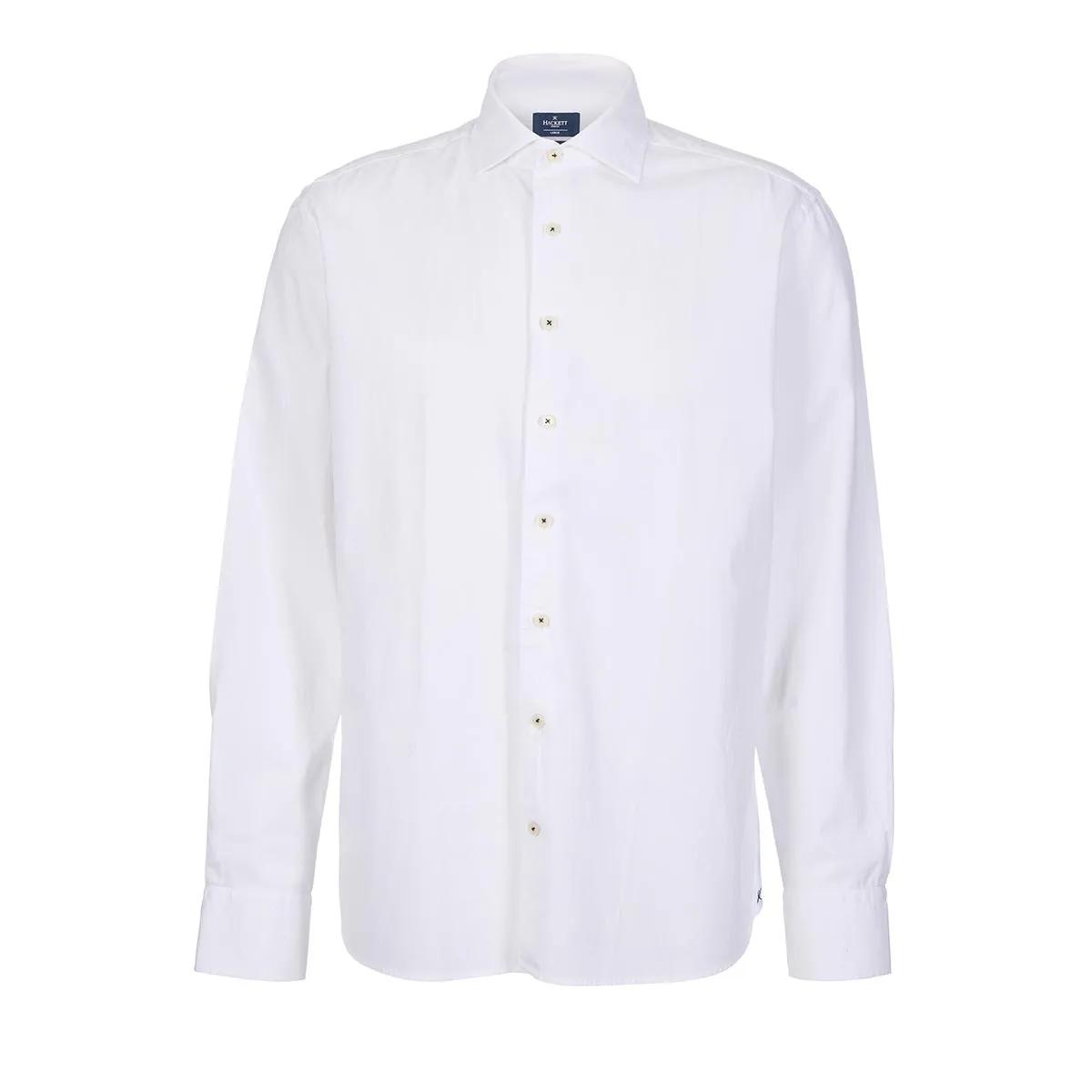 Hackett - CO/TENCEL PIECE DYE - Größe M - weiß