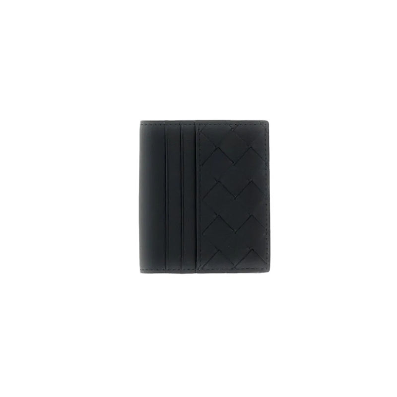 Bottega Veneta Porte-monnaie Intrecciato Leather Wallet With Card Slots Black