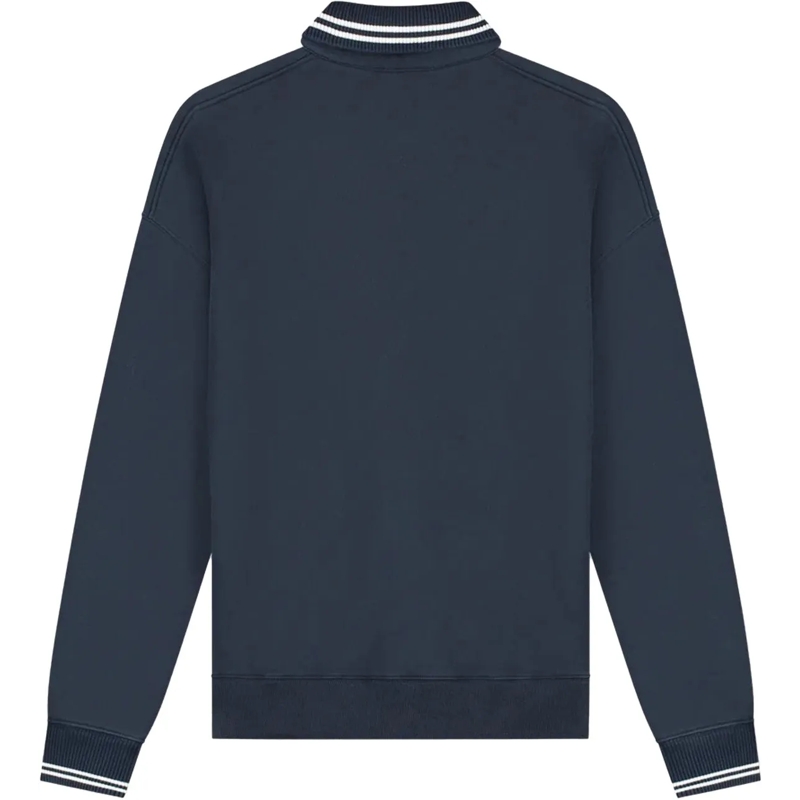 ØLÅF Polohemd Olaf Tipping Detail Oversized Polo Polos Donkerbla blau