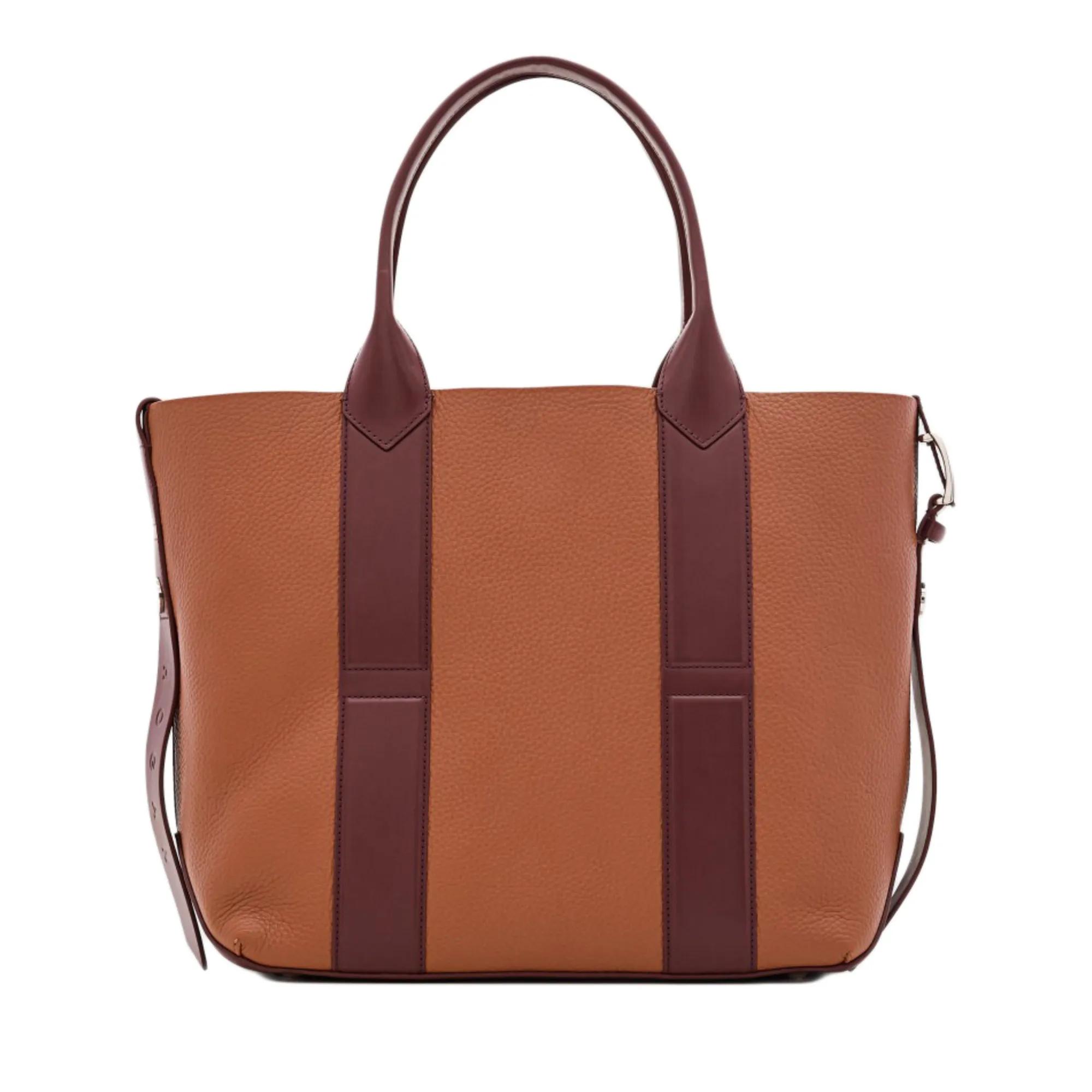 Hogan Totes & shoppers Medium Script Leather Shopping Bag in bruin