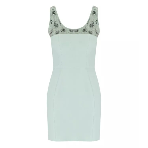 Elisabetta Franchi Acqua Dress With Pearls Green 