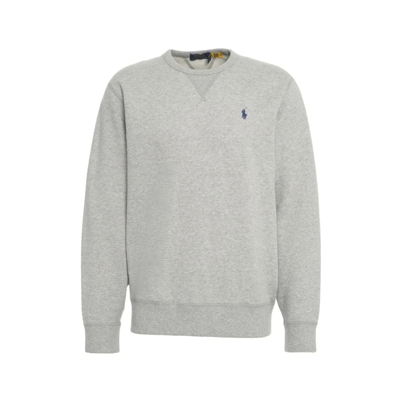 Polo Ralph Lauren  Heathered Grey Crew Neck Sweatshirt White