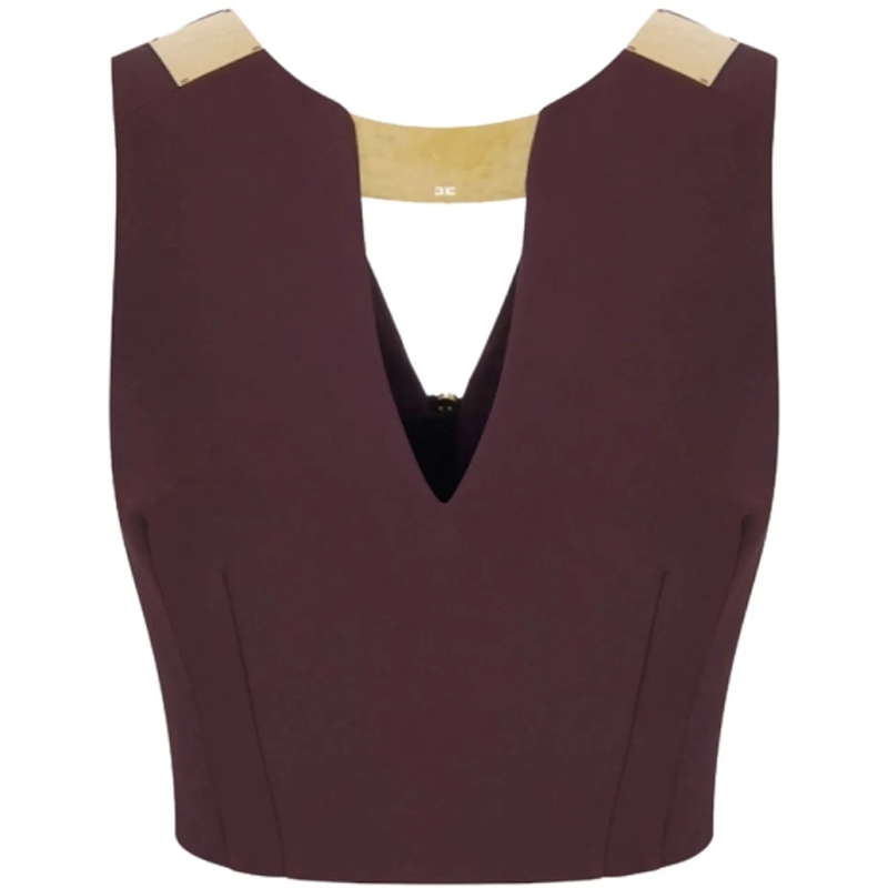 Elisabetta Franchi T-Shirt Top Brown braun
