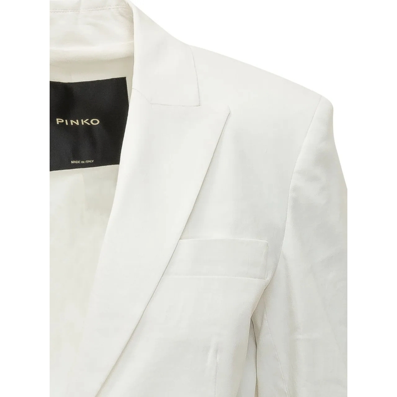 Pinko Blazer Giacca in Lino Monopetto weiß(Image 4)