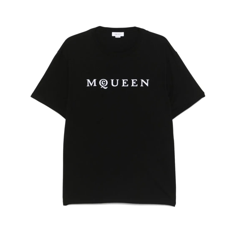 Alexander McQueen T-shirt Black T-Shirt With Bold Logo Black