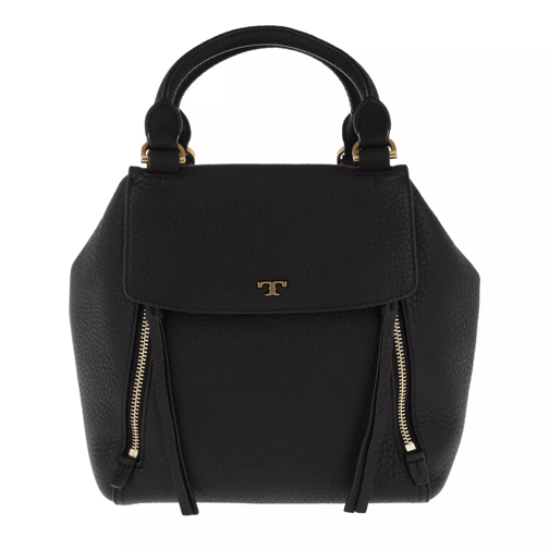 Tory Burch Halmoon Tote Leather Black Crossbody Bag