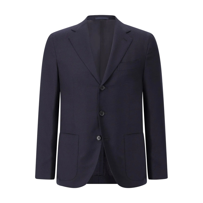 Emanuela Caruso  Sakko Aida aus Wolle Dunkelblau