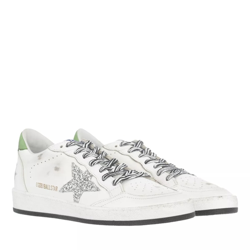 Golden Goose Ball Star Sneakers White/Silver lage-top sneaker