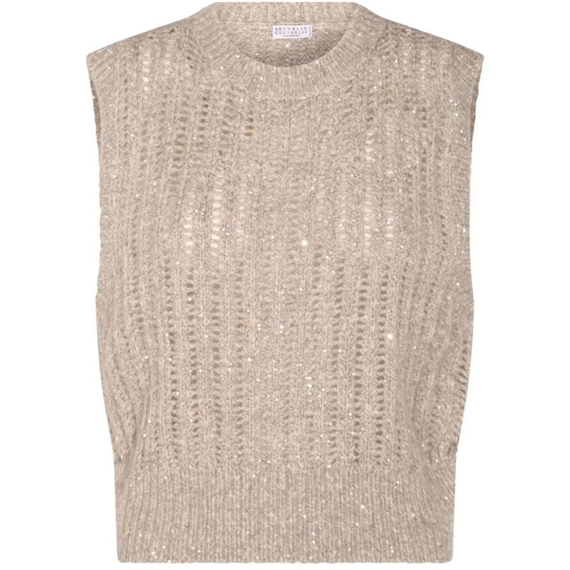 Brunello Cucinelli Top Top Ivory weiß