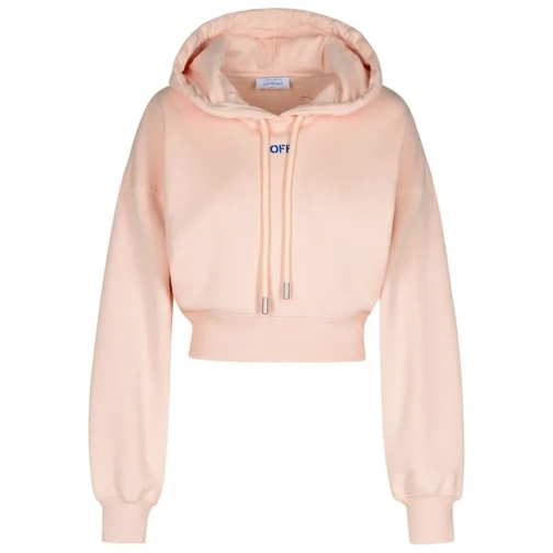 Off-White Pink Cotton Cropped Sweatshirt Pink 