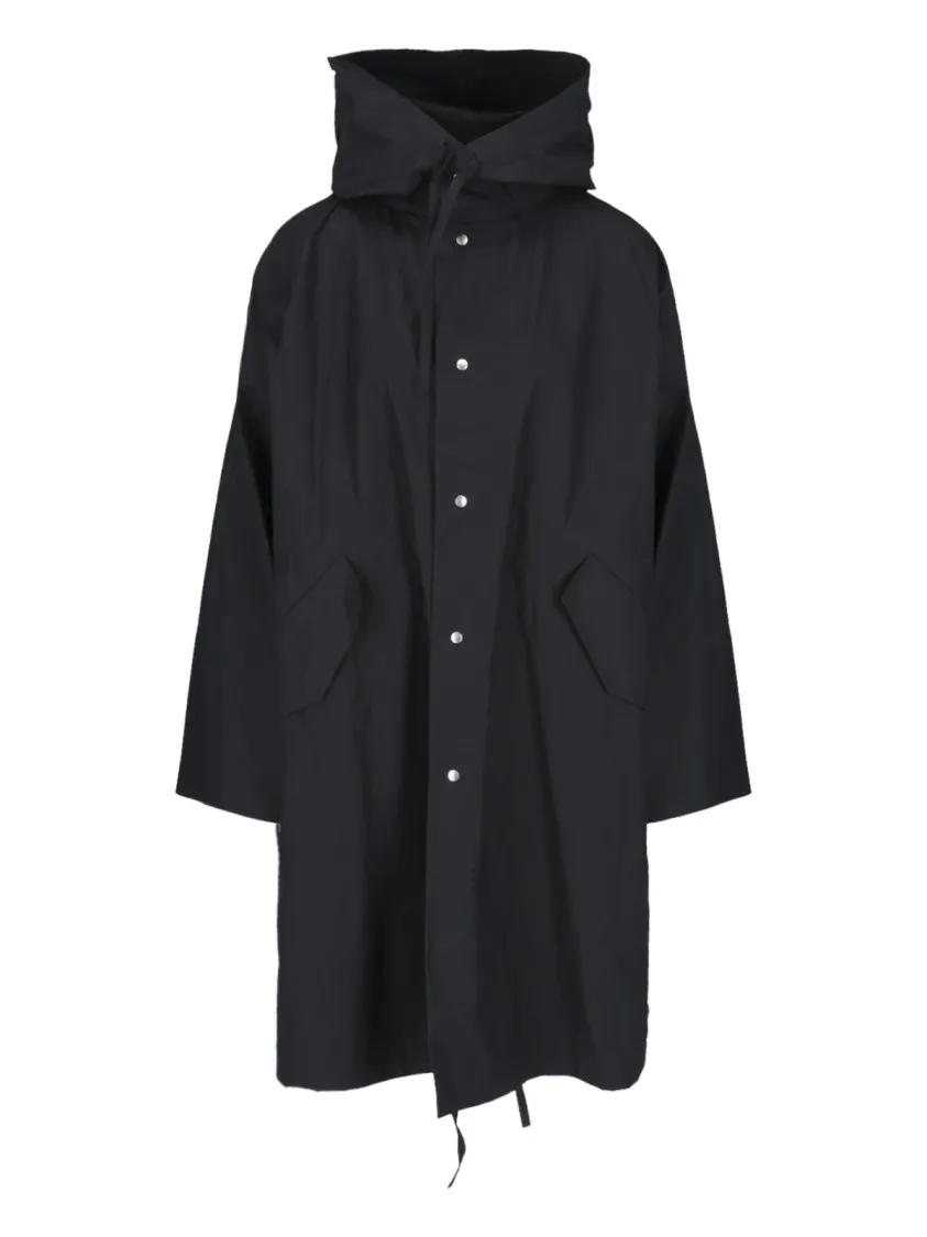 Thumbnail - Jil Sander - Retro Logo Cotton Parka – Black - Größe 36 - schwarz