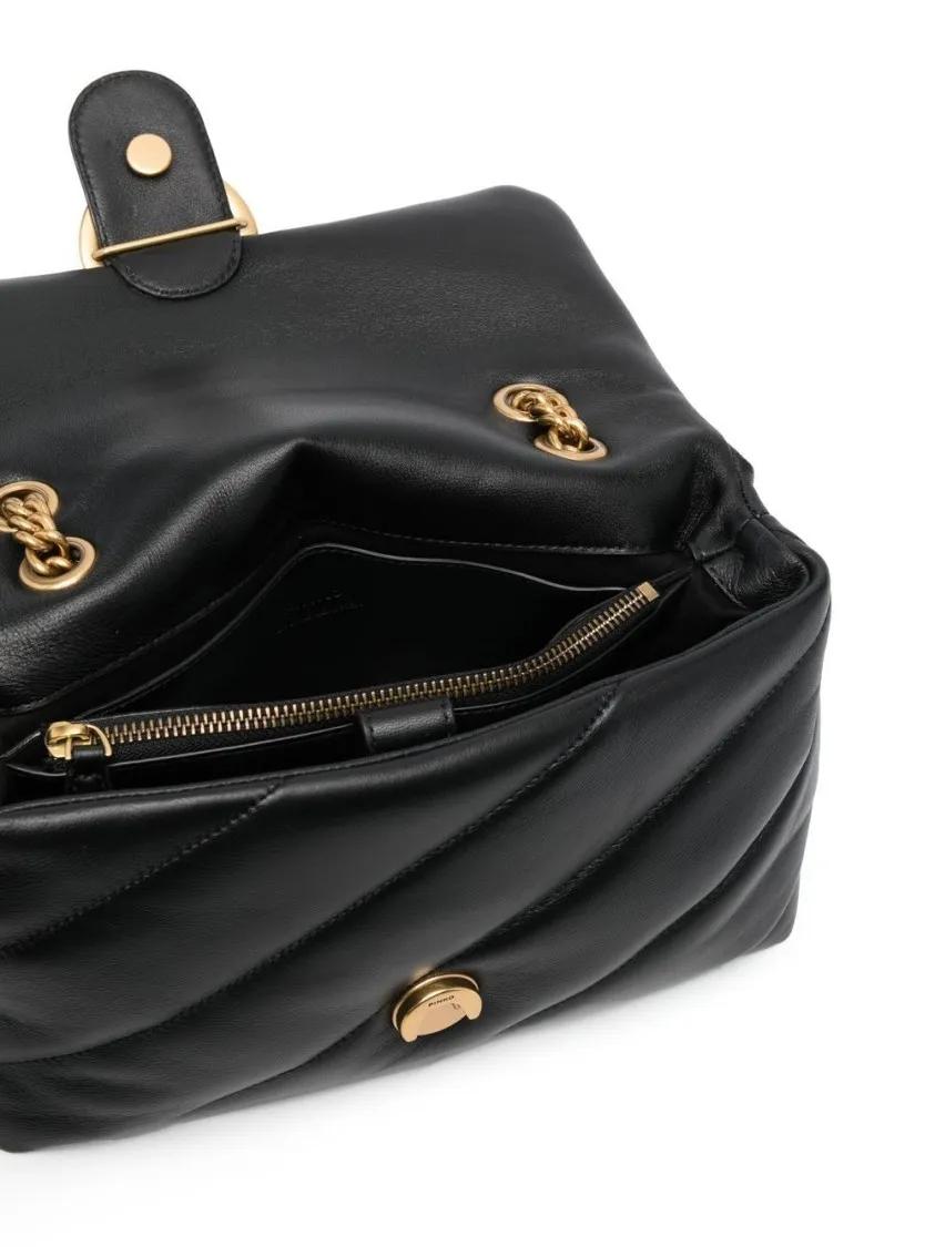 pinko Hobo bags Shoulder Bag With Logo in zwart