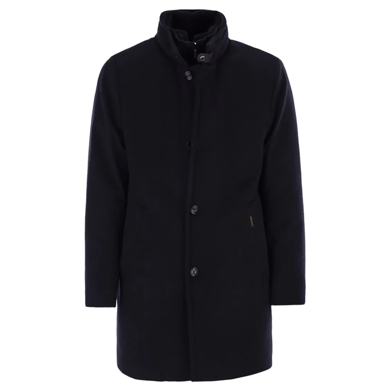 Moorer Manteaux de tanche Bond - Single-Breasted Cashmere Coat Black