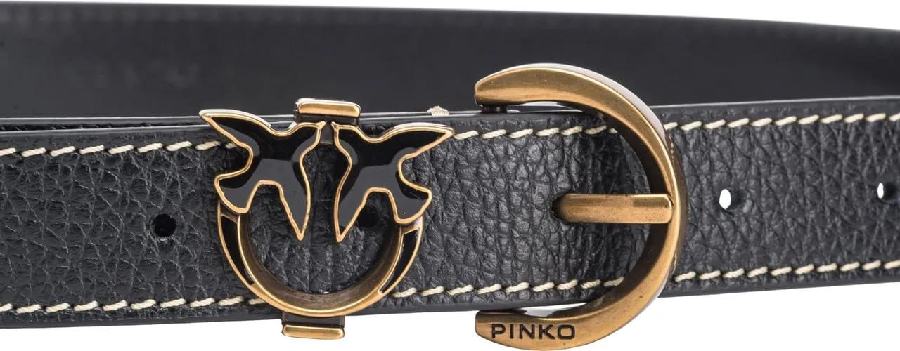 Thumbnail - Pinko Gürtel - Belt with logo buckle - Gr. S - in Schwarz - für Damen