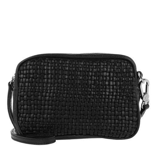 Abro Mini Eleonor Weave Leather Crossbody Bag Black/Nickel Borsetta a tracolla