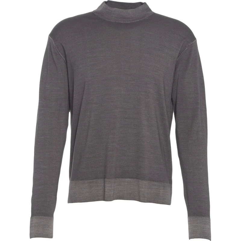 Paolo Pecora  Pullover with stand-up collar grau