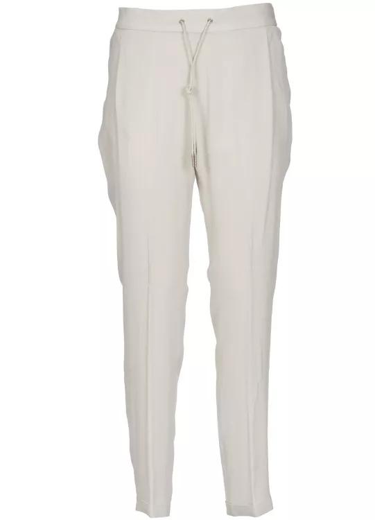 Ice Colored Trousers With Turn-Ups White