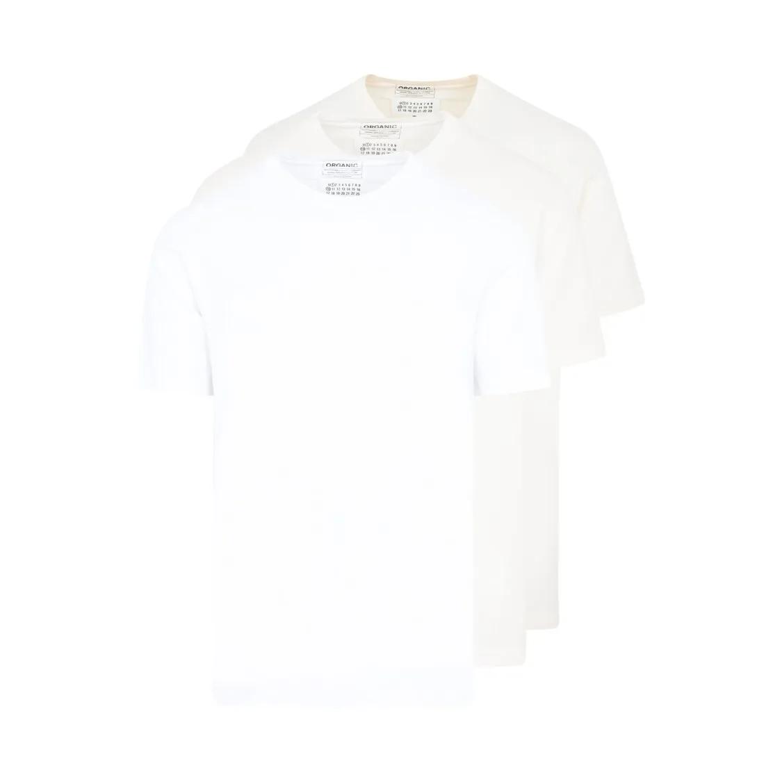 Maison Margiela - Cotton T-Shirt Set - Größe L - weiß