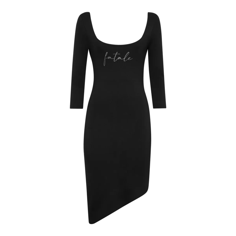 Philipp Plein Midikleid Tageskleid Fatale schwarz