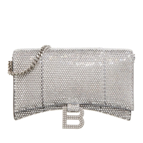 Balenciaga Hourglass Wallet With Chain Smoke Grey Crossbody Bag