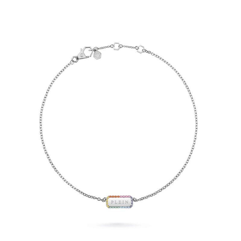 Philipp Plein Mittellange Halskette Halskette Plein Tag silber