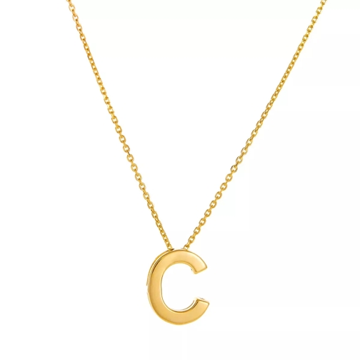 BELORO Necklace Letter C Yellow Gold Collier moyen