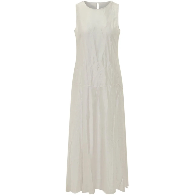 Calvin Klein Maxikleid Abito Maxi in Voile Senza Maniche weiß