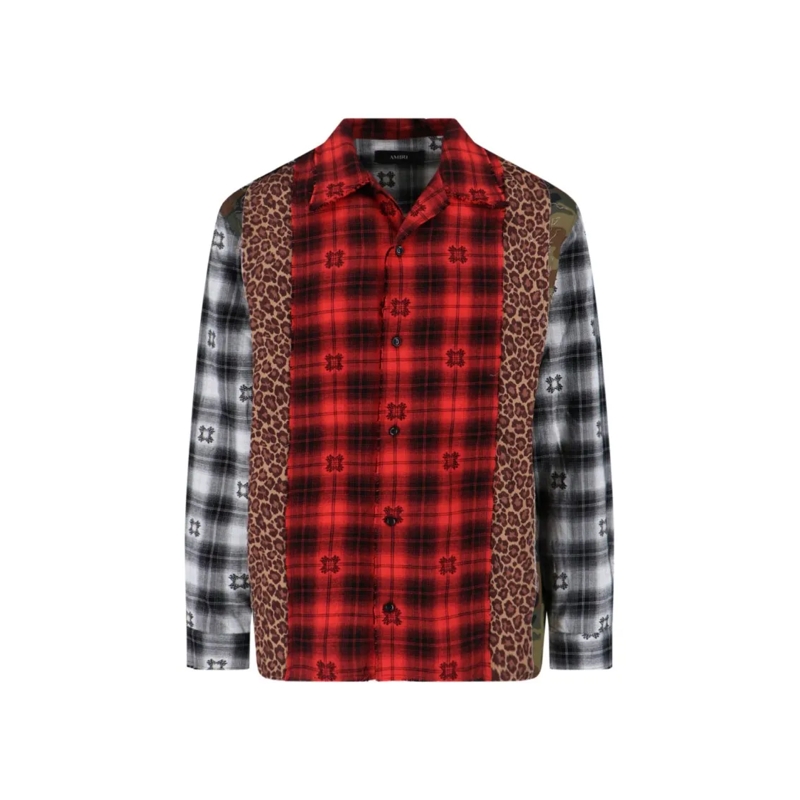 Amiri Hemd Button-Down Shirt With Structured Collar In Vibran Multicolor