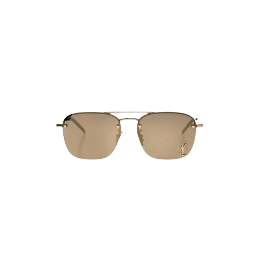 Saint Laurent Lunettes de soleil Acetate Frame Sunglasses Gold