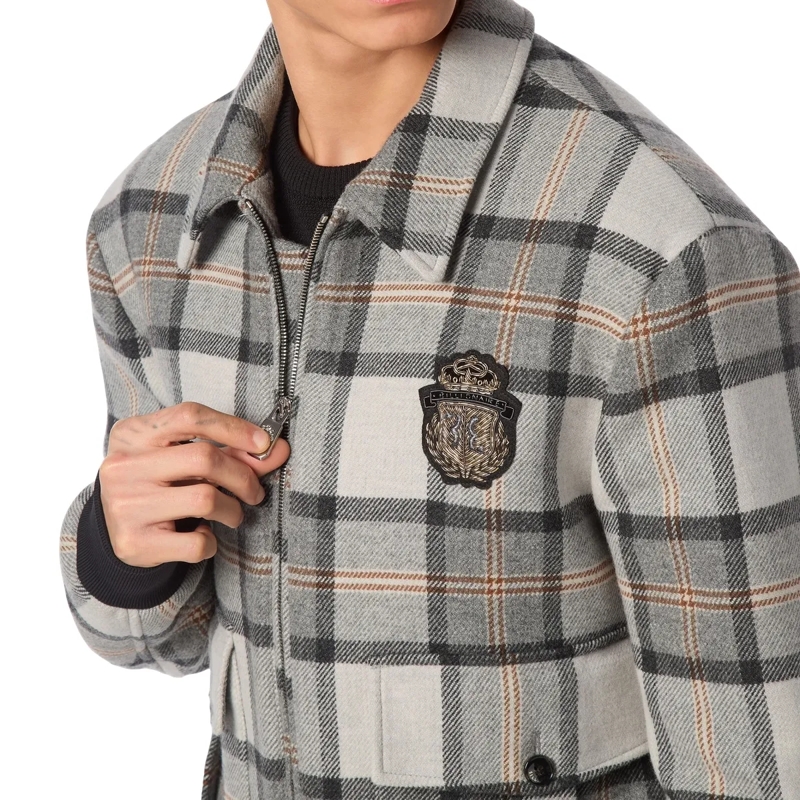 BILLIONAIRE Lederjacke Jacke Crest beige(Image 4)