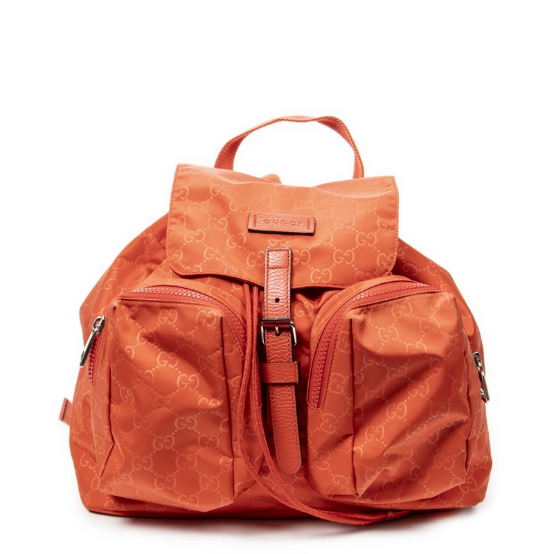 Gucci Crossbody Bag Double Front Pocket Backpack orange