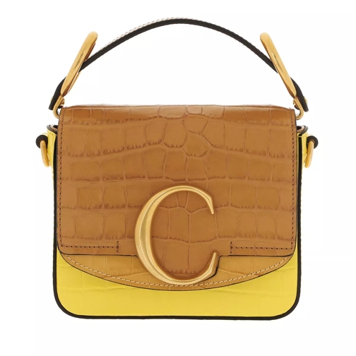 Chloé Mini Bag C Leather Joyful Yellow Crossbody Bag