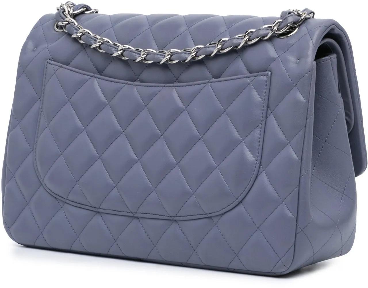 Chanel Shoppers Jumbo Classic Lambskin Double Flap in oranje