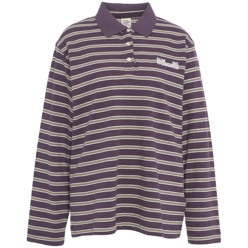 Arte Antwerp T-shirt Striped polo shirt 'Jeanne' lila
