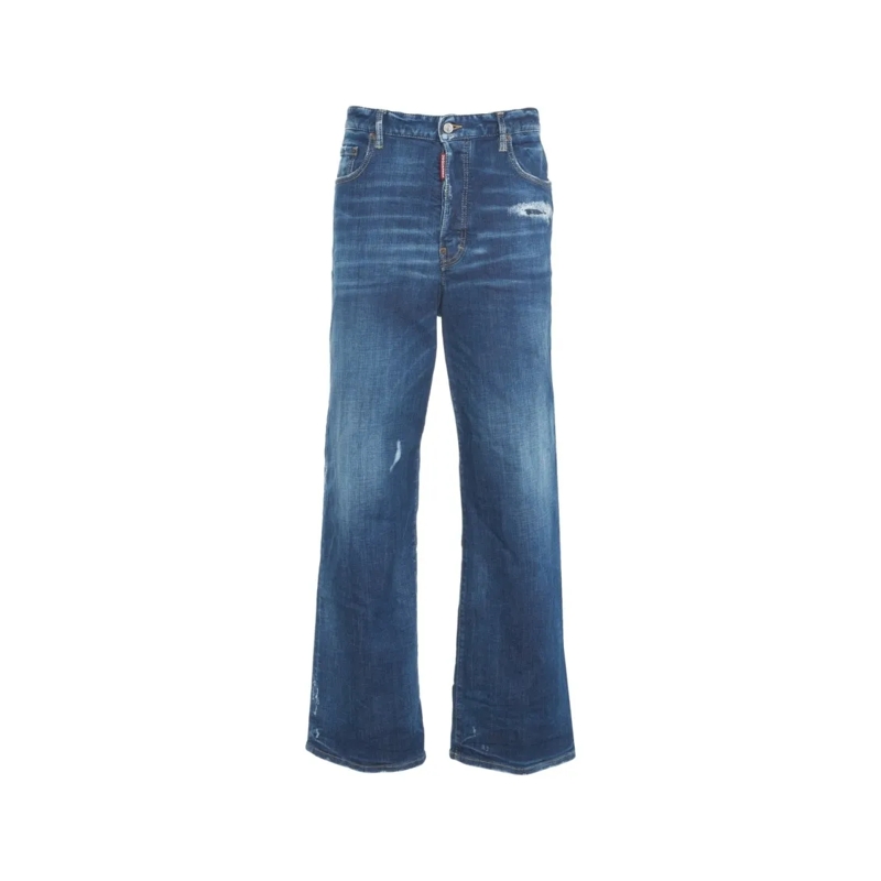 Dsquared2 Jeans Wide Leg Jeans With Classic Five-Pocket Blue