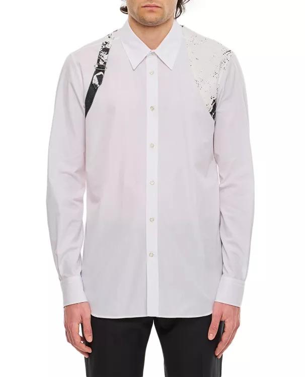 Alexander McQueen - Printed Shirt - Größe 15 ,5 - white