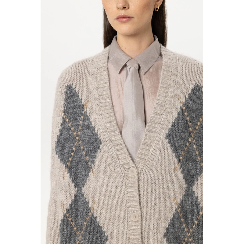 Luisa Cerano Vest Strickjacke aus Alpaka-Woll-Mix grau(Image 5)