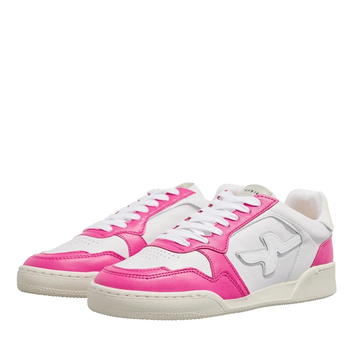 Nubikk Blueberry Pulse L White Leather Pink Low Top Sneaker