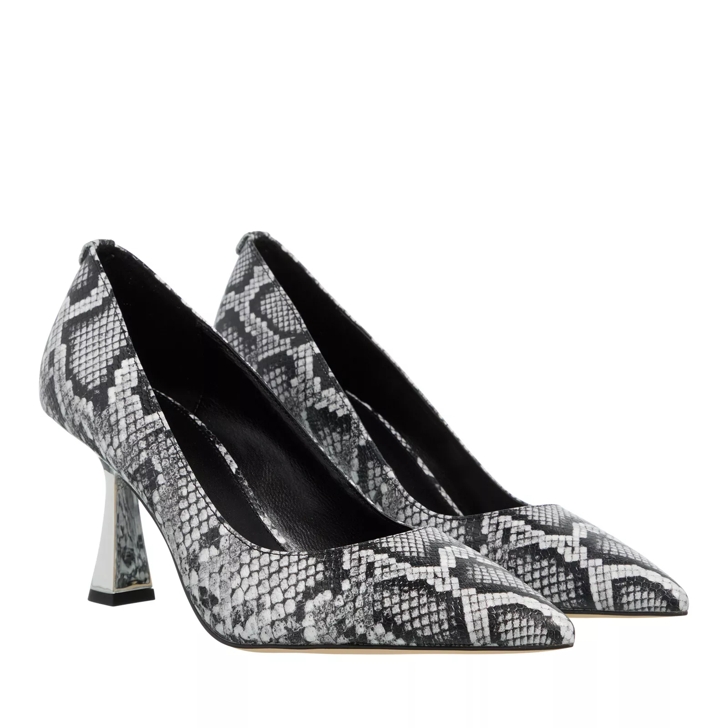 Michael kors black hot sale and white heels