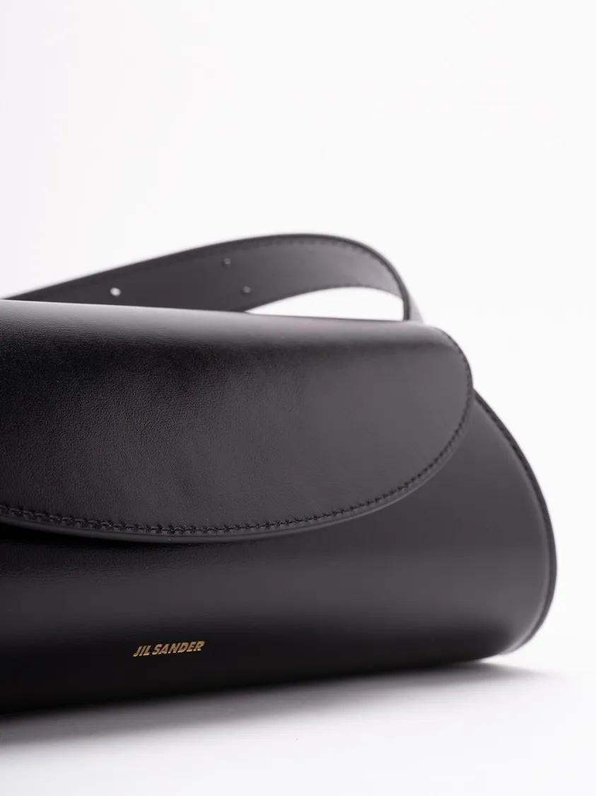 Jil Sander Hobo bags Small `Cannolo` Bag in zwart