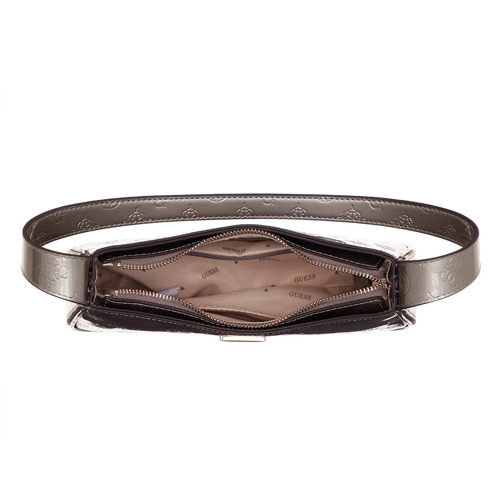 Guess Schultertasche Arnela Top Zip Shoulder Bag Pewter/Logo (Image 5)