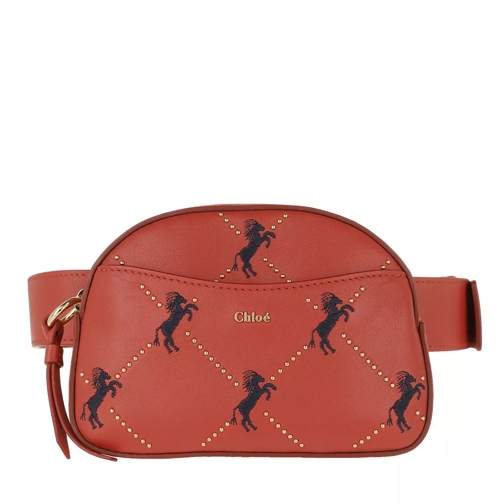 Chloé Signature Belt Bag Leather Earthy Red Borsa da cintura