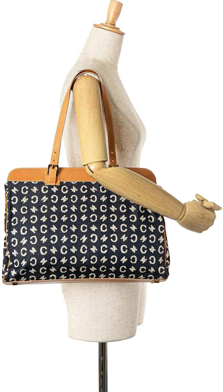 Celine Shoppers C Macadam Denim Tote in blauw