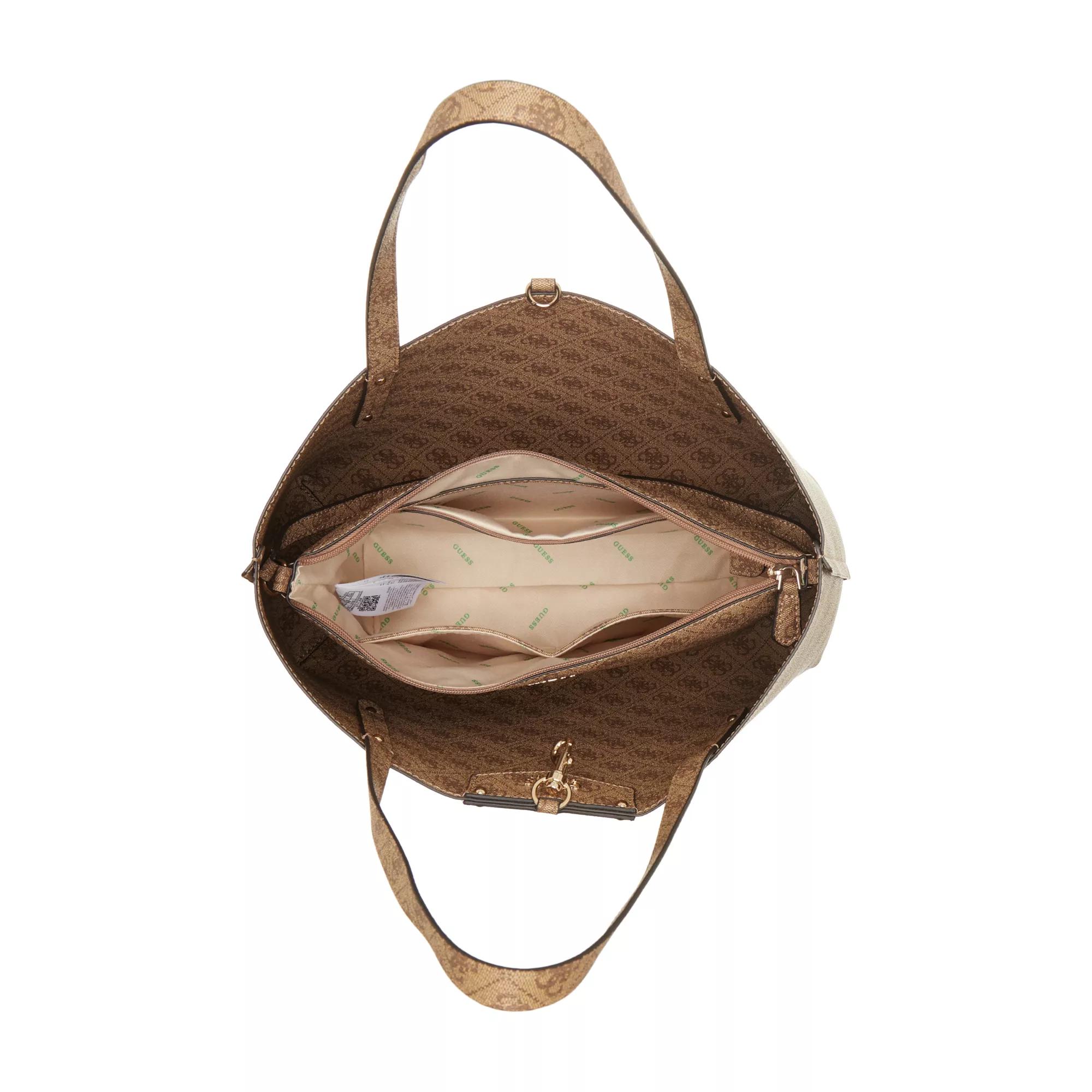 Guess Eco Brenton Tote Latte Logo Shopping Bag