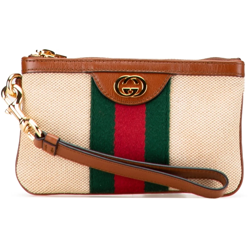 Gucci Necessaire Canvas Ophidia Pouch braun