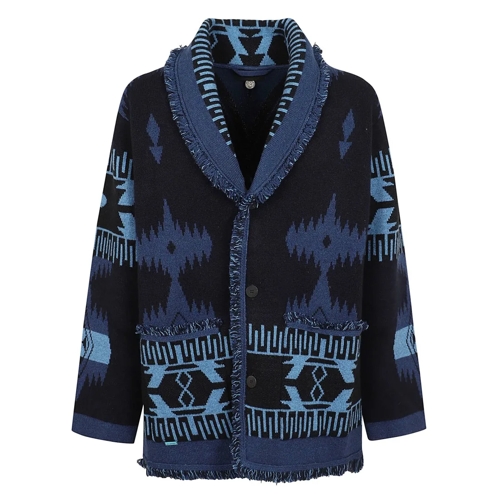 Alanui Cardigan Icon Jacquard Cardigan Blue