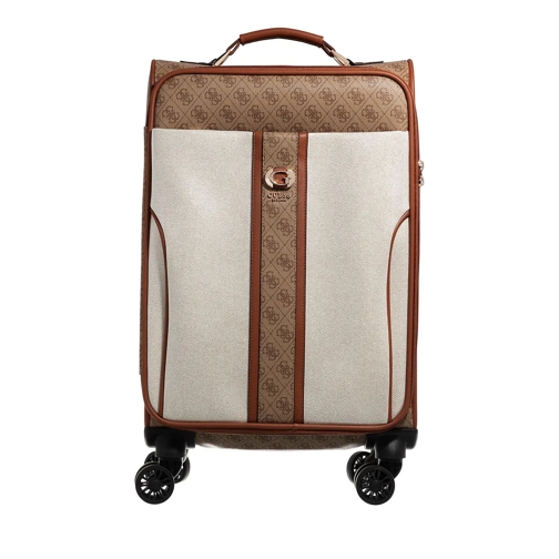 Guess Trolley Kerima 20 In 8- Wheeler Natural/Latte Logo