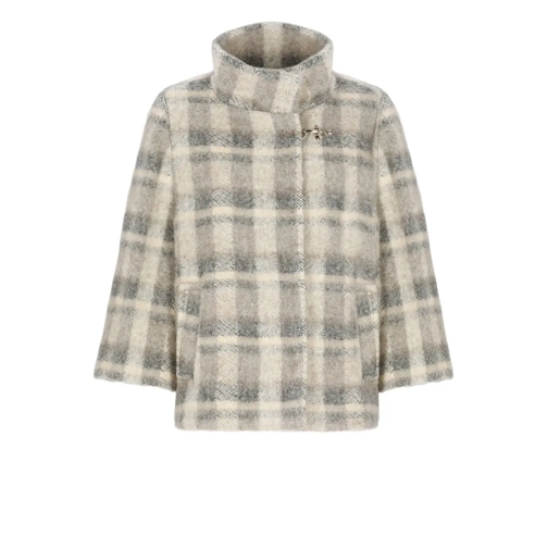 Fay Check Coat Neutrals 